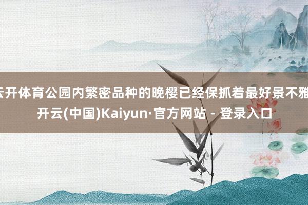 云开体育公园内繁密品种的晚樱已经保抓着最好景不雅-开云(中国)Kaiyun·官方网站 - 登录入口